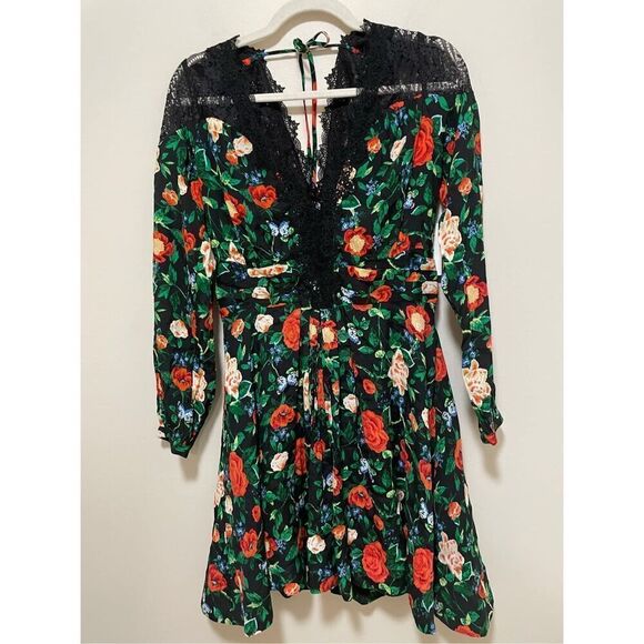 Anthropologie Lacy V-Neck Mini Dress Size 4 - Picture 6 of 9